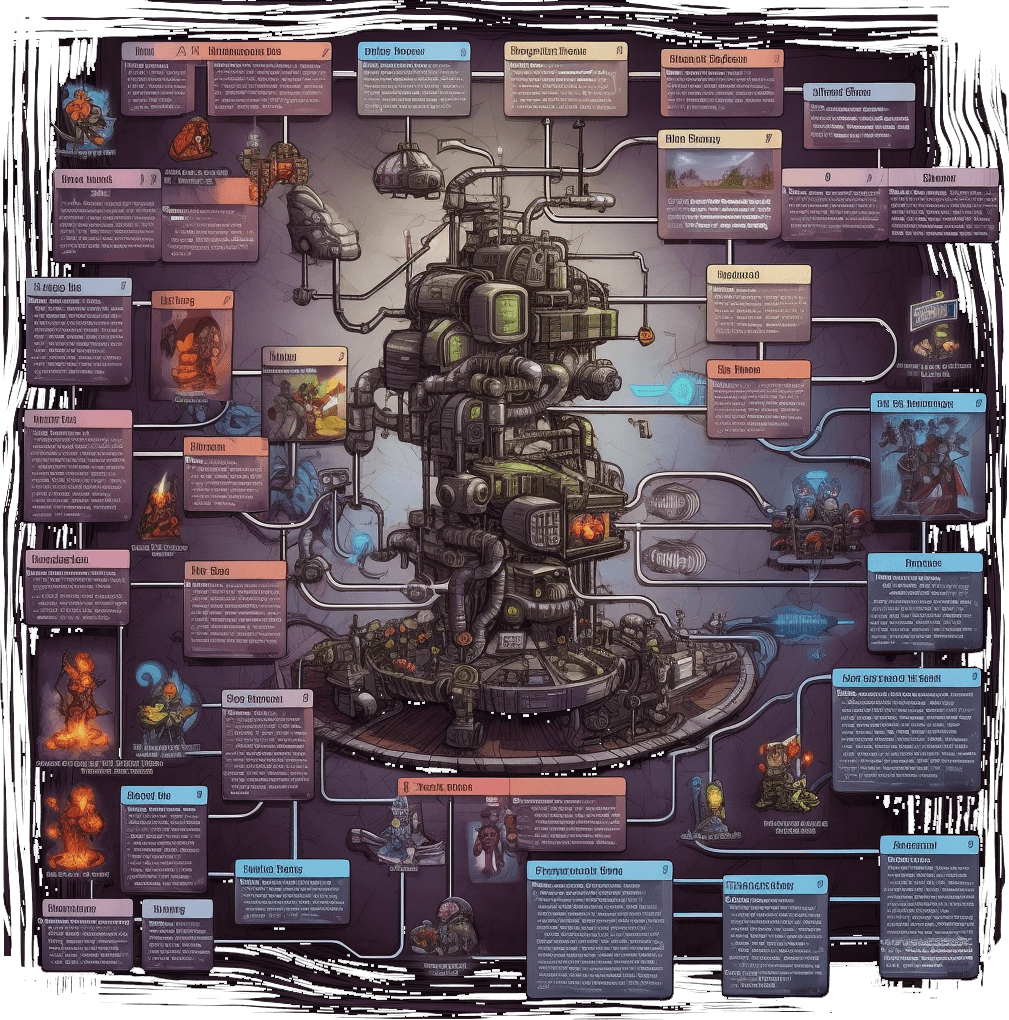 A tall, analog fantasy computer. Its decision-making process is represented diegetically.